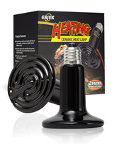 GAJUX emisor ceramico 100W, pack 2 para reptiles, calor estable sin luz.