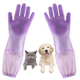 GALYNA guantes de lavado para perros con cepillos suaves, para un cepillado cómodo.