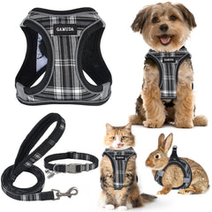 GAMUDA arnés-collar-y-leash ajuste, cómodo para paseos diarios.