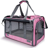 GAPZER bolsa transporte gatos grandes mostrando dimensiones para un cómodo recorrido