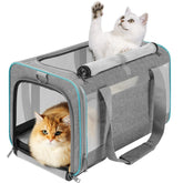 GAPZER Bolsa transporte gatos grandes, frontal: comodidad y visibilidad durante el viaje.