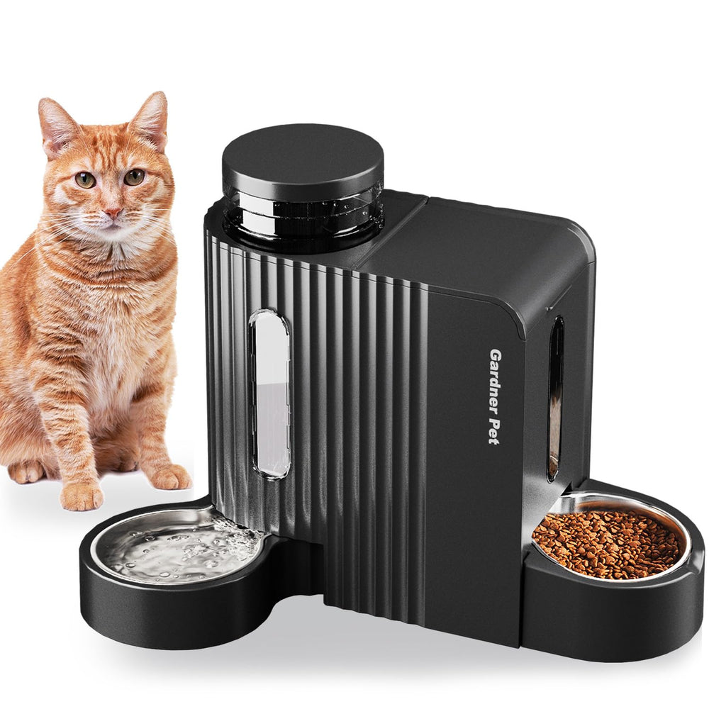 Gardner Pet alimentador-gravedad-agua y comida: sistema 2 en 1 de gran capacidad para mascotas.