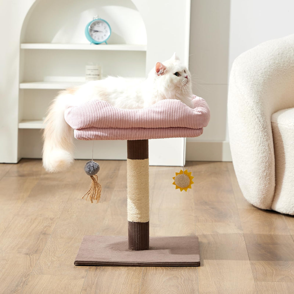 Gardner Pet arbol gato 20 pulgadas, pana marrón, ideal para estancias pequeñas.