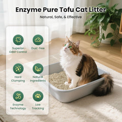 Gardner Pet Tofu Arena Gato Aglomeración Rápida: grumos firmes que facilitan la limpieza.