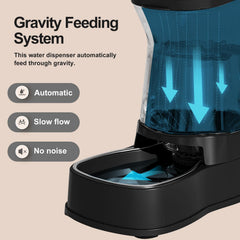 Gardner Pet bebedero con gran capacidad, ideal para viajes y días ocupados.