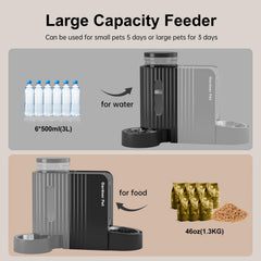 Gardner Pet gran-capacidad: 0,8 galones de agua y 46 onzas de comida.