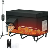 Gardner Pet casa-gato-caliente-26-pulgadas-marco-metalico: refugio exterior resistente y estable