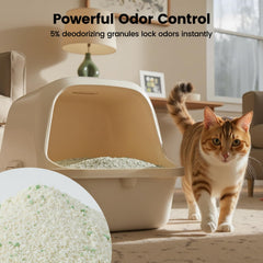 Gardner Pet Cassava Cat Litter, bajo rastro para pisos más limpios y menos limpieza.