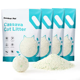 Gardner Pet Cassava Cat Litter, control de olor, mantiene la caja fresca por más tiempo.