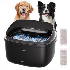 Gardner Pet fuente de agua para perros grandes con vórtice que estimula la hidratación.