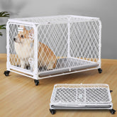 Gardner Pet jaula plegable de malla diamante, ensamble sencillo para casa o viaje