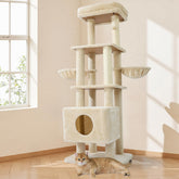 Gardner Pet torre para gatos grandes con base amplia para estabilidad.