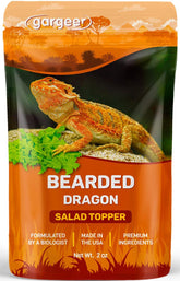 Gargeer complemento para dragón barbudo en envase, nutrición diaria.
