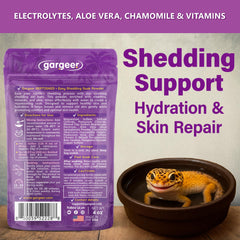 Gargeer ReptiShed vierte agua tibia para un baño suave y cómodo.