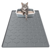 Garoopion alfombra para arena de gato 34x22 atrapa arena y evita regados.