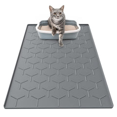 Garoopion alfombra para arena de gato 34x22 atrapa arena y evita regados.