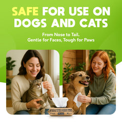 Uso diario tras paseo para limpiar patas con toallitas G.A.S.