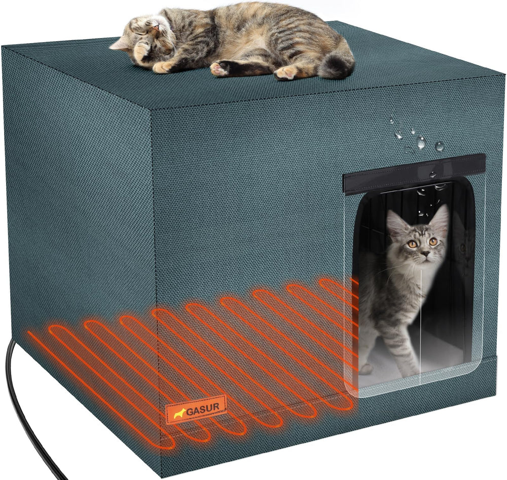 GASUR casa para gatos exterior impermeable y resistente al clima