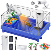 Geegoods Turtle Tank Kit: tanque azul, ideal para espacios reducidos.