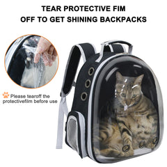GeerDuo mochila-gato ventana transparente para vigilar al compañero durante el viaje