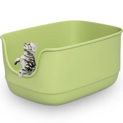 Gefryco caja de arena grande y alta para varios gatos.