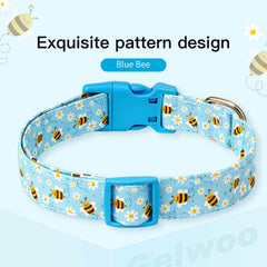 Collar Gelwoo con patrón margarita colorido para paseos diarios y estilo.
