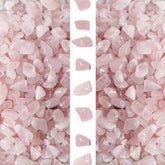 Gemshan chips cuarzo rosa 7-9 mm para decoración y acuario.
