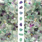 Gemshan grava fluorita para acuario, fragmentos 7-9 mm, decoración colorida.