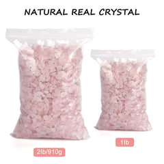 Gemshan pedacitos cuarzo rosa para plantas, añade textura natural.