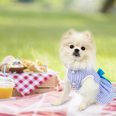 Generic vestido ligero de seersucker para perro, cómodo en primavera.