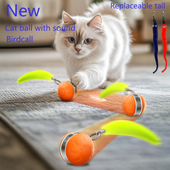 Geojec bola-juguete-interactiva-gatos-cantos-de-aves: atrae al felino con canto de aves.