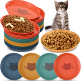 Plato Gerrii verde de 6 pulgadas para gato, ideal para comidas diarias y uso frecuente.
