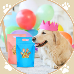 Bolsas de Gersoniel con cierre de cremallera, color azul, para fiestas caninas.