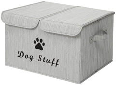 Caja Geyecete grande de lino plegable con tapa para organización del hogar.