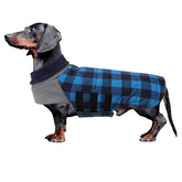 Geyecete abrigo perro dachshund frontal: protege contra lluvia y frío ligero.
