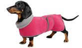 Geyecete sudadera para Dachshund con cierre ajustable, ideal para paseos invernales.