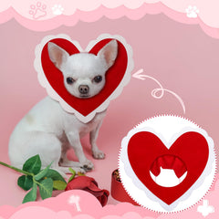 Geyoga sombrero para perros con corazón rojo y encaje blanco, añade estilo festivo