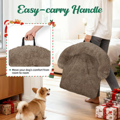 Cama para perro GGIB con borde alto, ofrece soporte a cuello.