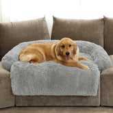 GGIB cama de calma con diseño de nube peluche gris, ideal para descanso suave