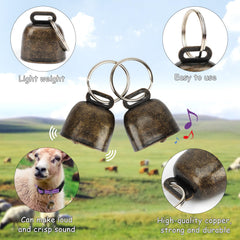 GINDOOR collar para ovejas con campana bronce para localización nocturna