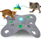 Giociv juguete interactivo para gatos con pluma tumbler; estimula juego activo.