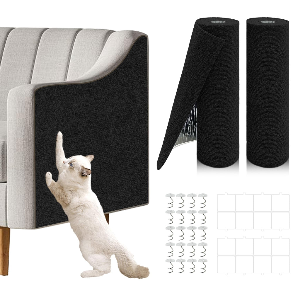 Giomre tapete rasca-gato adhesivo para sofá, protege muebles con fijación segura.