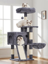 Gitelsnour arbol-gato base gris ahumado ofrece solidez para juego y descanso.