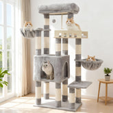Gitelsnour árbol de gato interior grande con barandillas para reposo seguro.