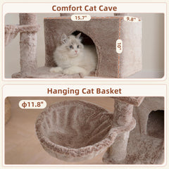 Gitelsnour Arbol Gatos Interior: cesta colgante para sentirse protegido y relajarse.