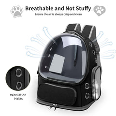 GixDix Mochila para gato con malla ventilada mejora la circulación de aire.