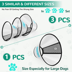 Cono GLADOG con ajuste para uso postoperatorio de perro
