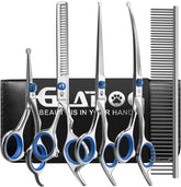 GLADOG tijeras desbaste 6.5 pulgadas para perros, corte suave y preciso.