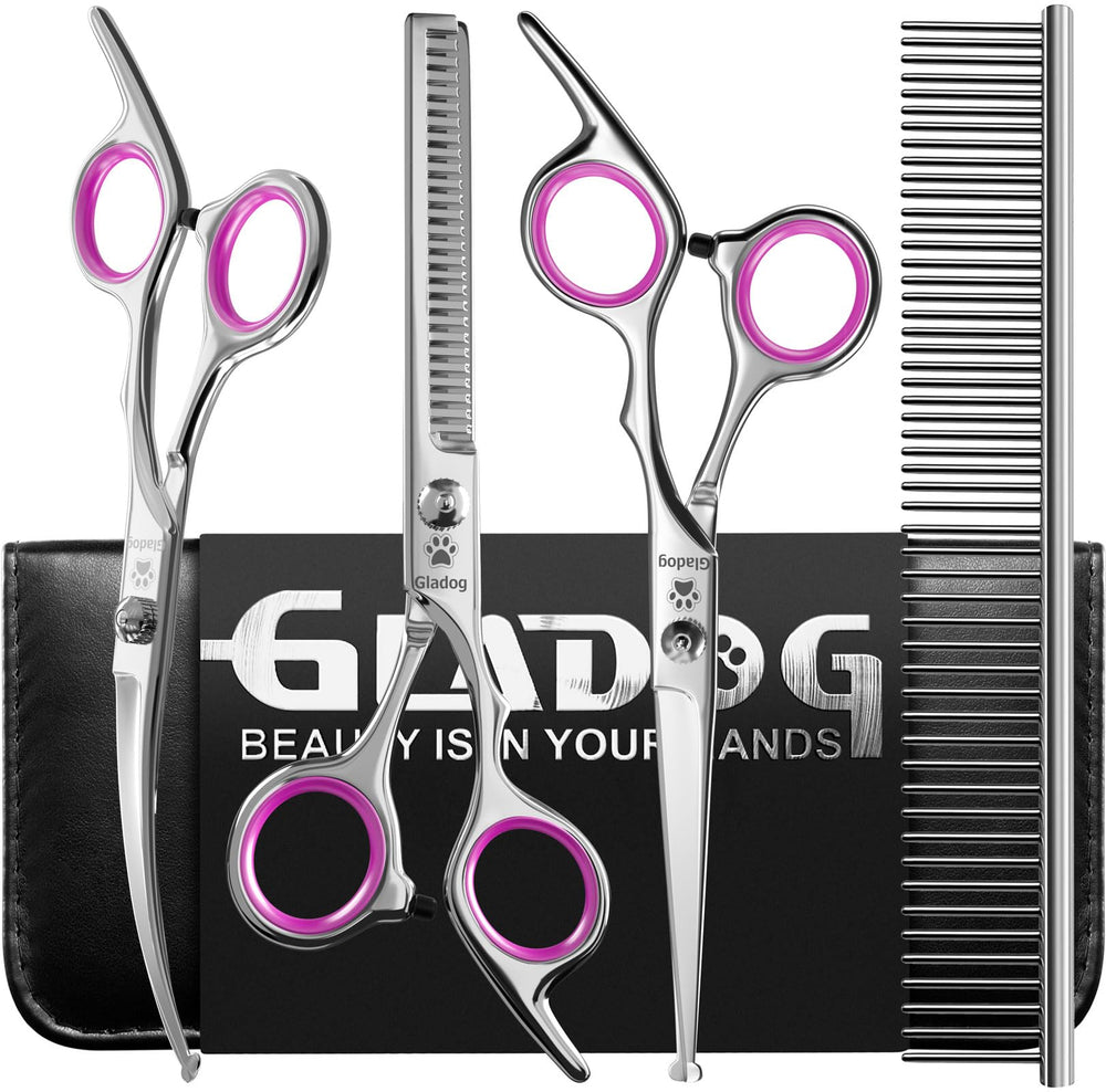 GLADOG tijeras curvas de 6,5 pulgadas para acabado suave y seguro
