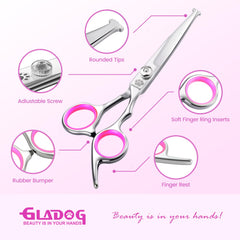 GLADOG tijeras rectas de 6,5 pulgadas para corte preciso